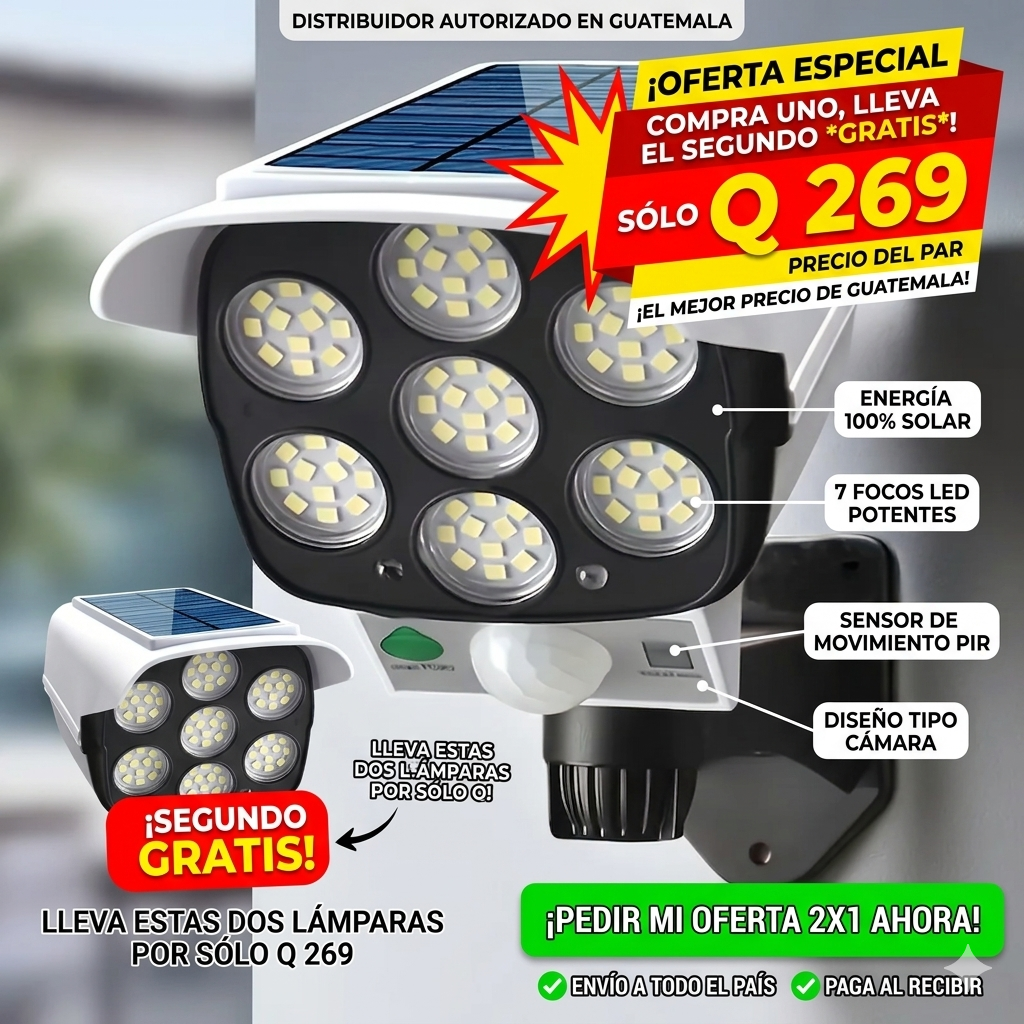REFLECTOR SOLAR CON SENSOR DE MOVIMIENTO