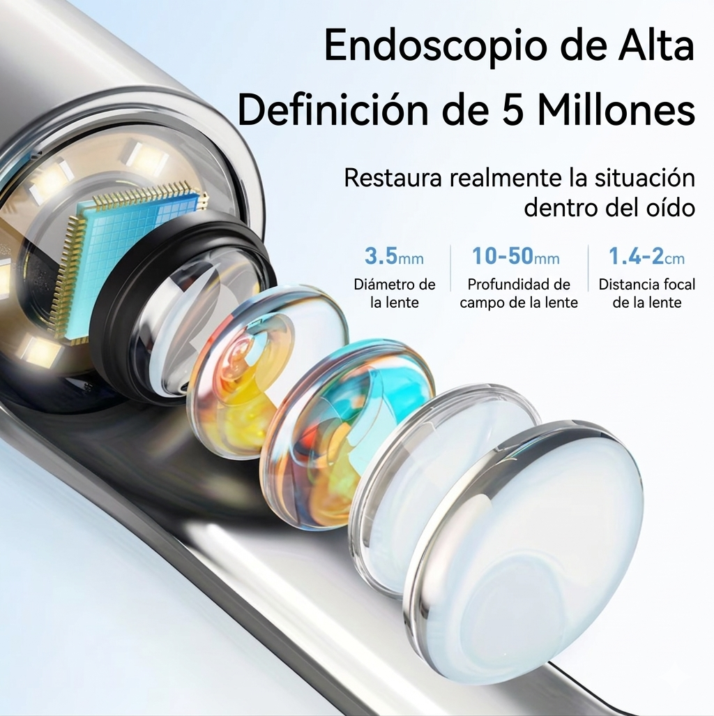 WaxClean™ Pro – Limpiador Visual de Oídos con Cámara HD