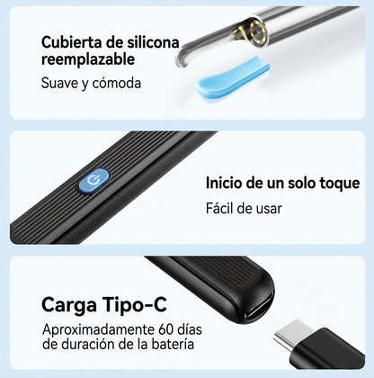 WaxClean™ Pro – Limpiador Visual de Oídos con Cámara HD