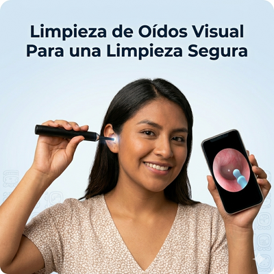WaxClean™ Pro – Limpiador Visual de Oídos con Cámara HD