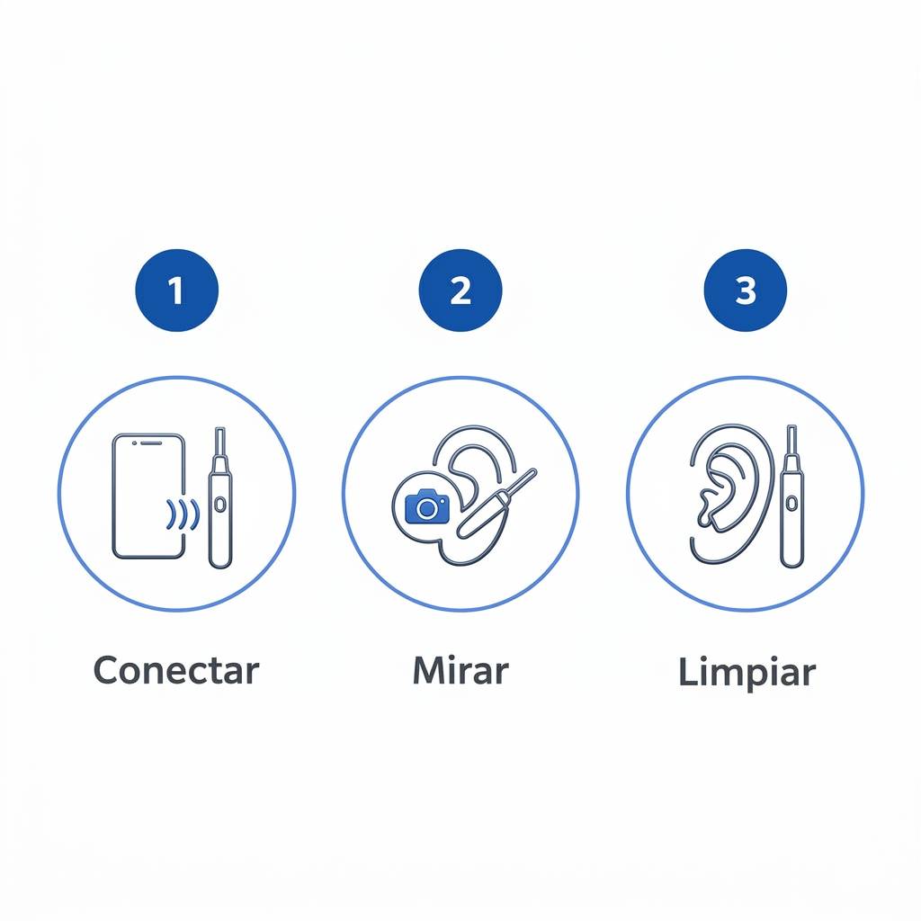 WaxClean™ Pro – Limpiador Visual de Oídos con Cámara HD