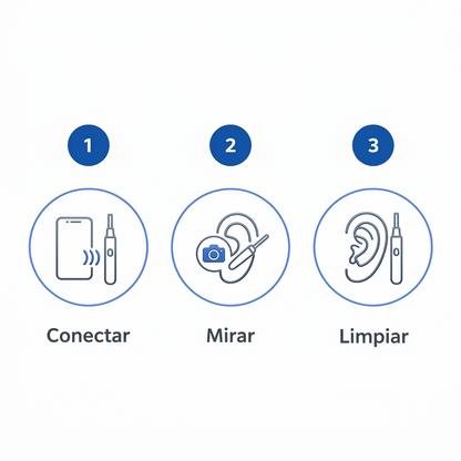 WaxClean™ Pro – Limpiador Visual de Oídos con Cámara HD