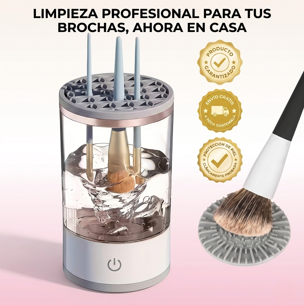 Limpiador Pro de Brochas: Tu Set de Maquillaje Listo al Instante