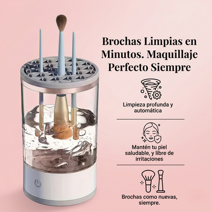 Limpiador Pro de Brochas: Tu Set de Maquillaje Listo al Instante
