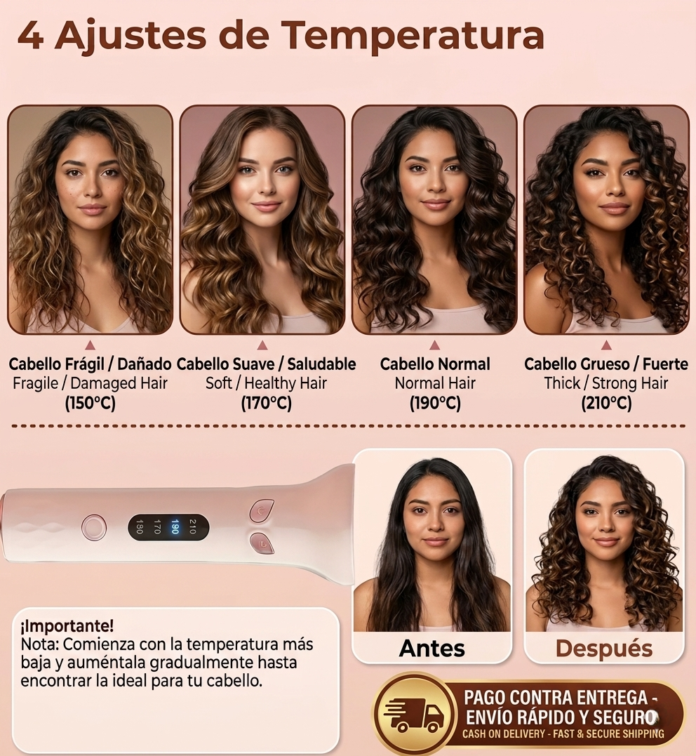 RizoPro Automático - Rizador Profesional Sin Enredos